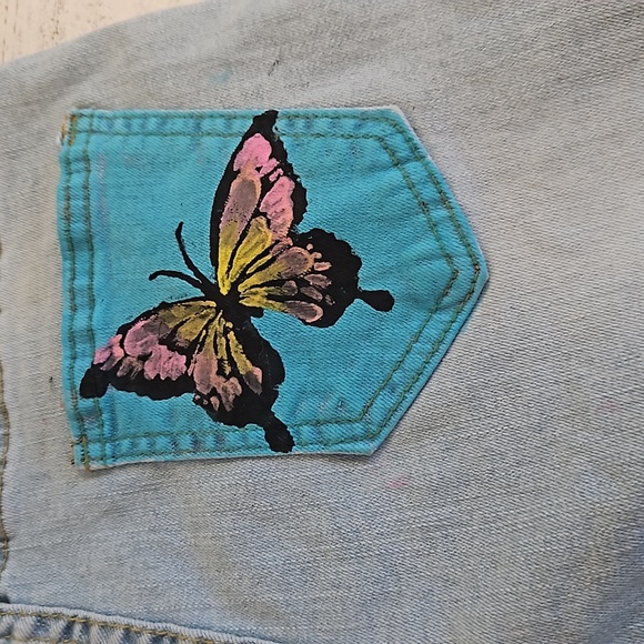 Shein Graphic 1999 Buterfly High Rise Skinny Jeans Size Medium - Picture 10 of 11